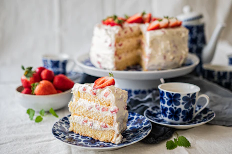 Himmelsk jordbærkake