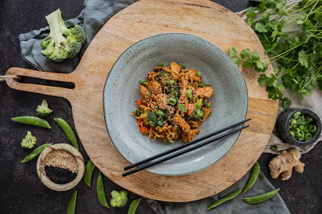 Teriyaki- og sesamwok med kalkun