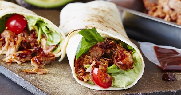 Pulled pork wraps